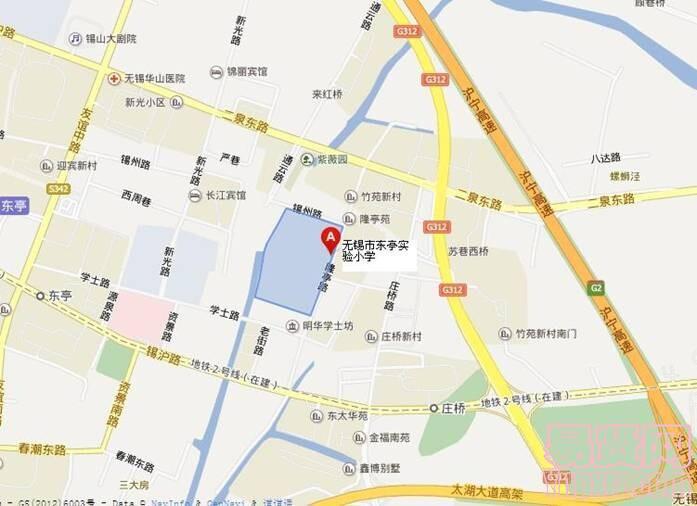 無錫市東亭實驗小學(xué)交通示意圖