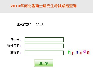 河北2014考研成績查詢入口