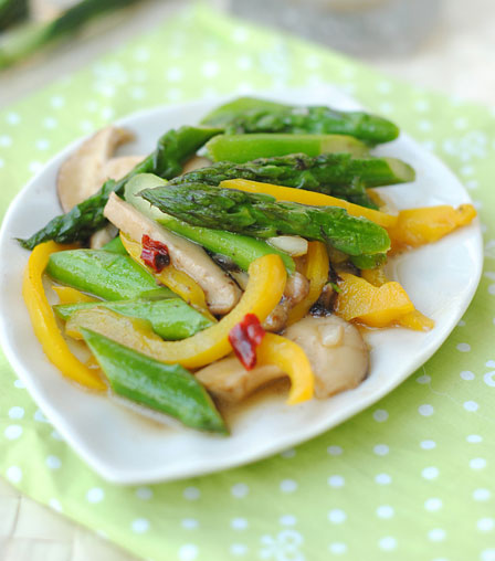 香菇炒蘆筍