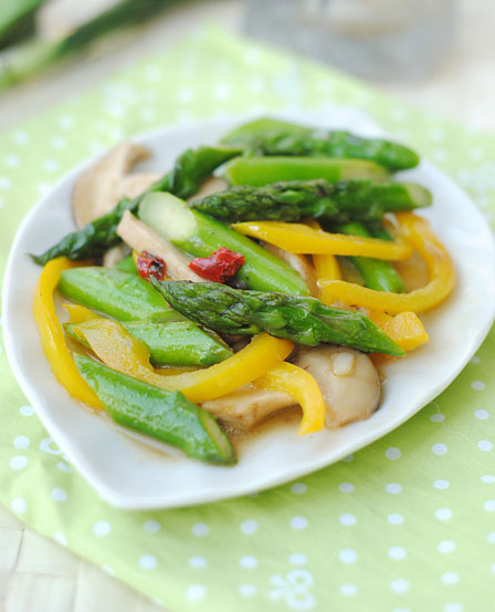 香菇炒蘆筍