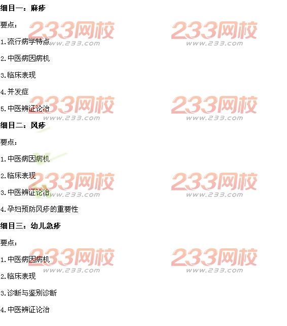 2016年中西醫(yī)助理醫(yī)師考試大綱-《中西醫(yī)結(jié)合兒科學(xué)》
