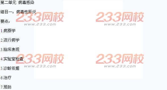 2016年中醫(yī)助理醫(yī)師考試大綱-《傳染病學(xué)》