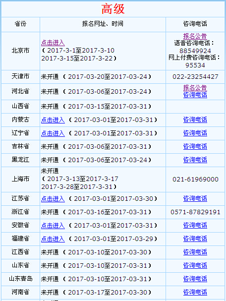 2017年高級(jí)會(huì)計(jì)師報(bào)名入口已開(kāi)通(各省不同)